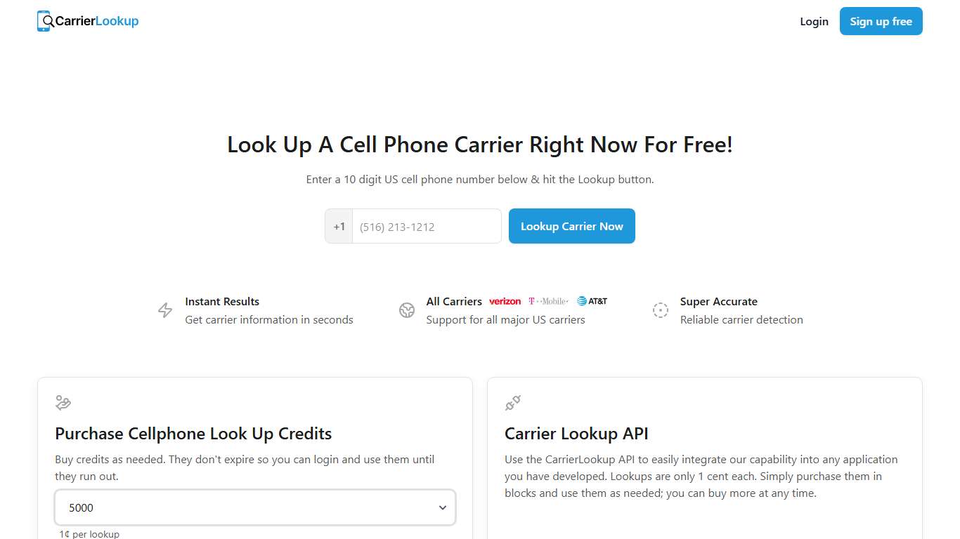 Carrier Lookup: Fast & Accurate Phone Carrier Lookup Tool